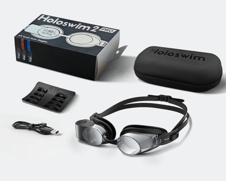 Смарт очки для плавания Holoswim 2 Pro (прозрачные; Black)